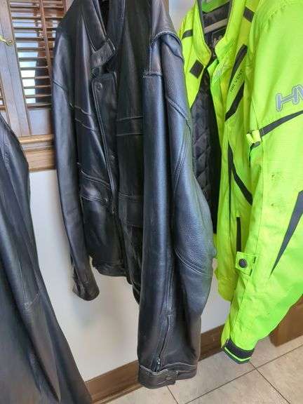 Leather Motorcycle Jacket, Size XXXL