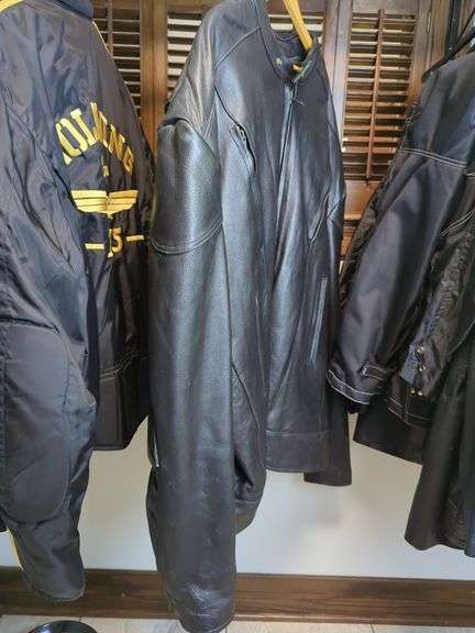 I K Leather Motorcycle Jacket - Size 58