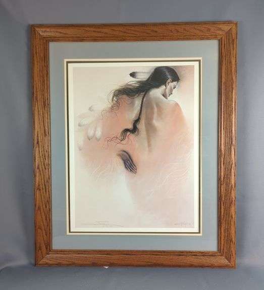 Ozz Franca (1928-1991) 'Hair Ties II', Limited Edition Artist Proof Lithograph, Signed And Numbered 36/50, Framed And Tripled Matted Under Glass, With COA,  36" x 29.5"