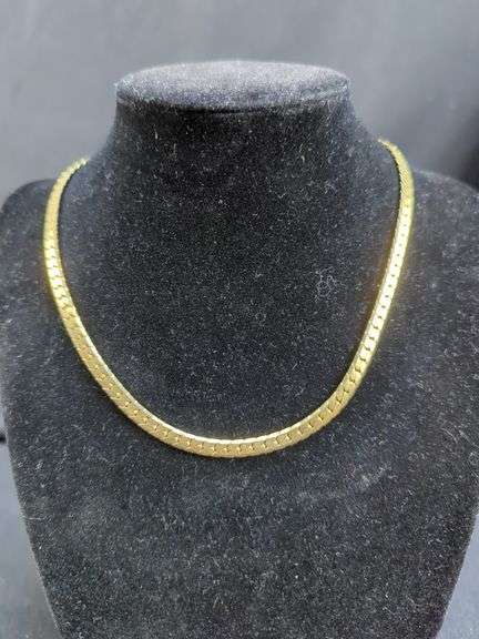 Collection of Nine Gold-Tone Fashion Necklaces - Avon and Monet