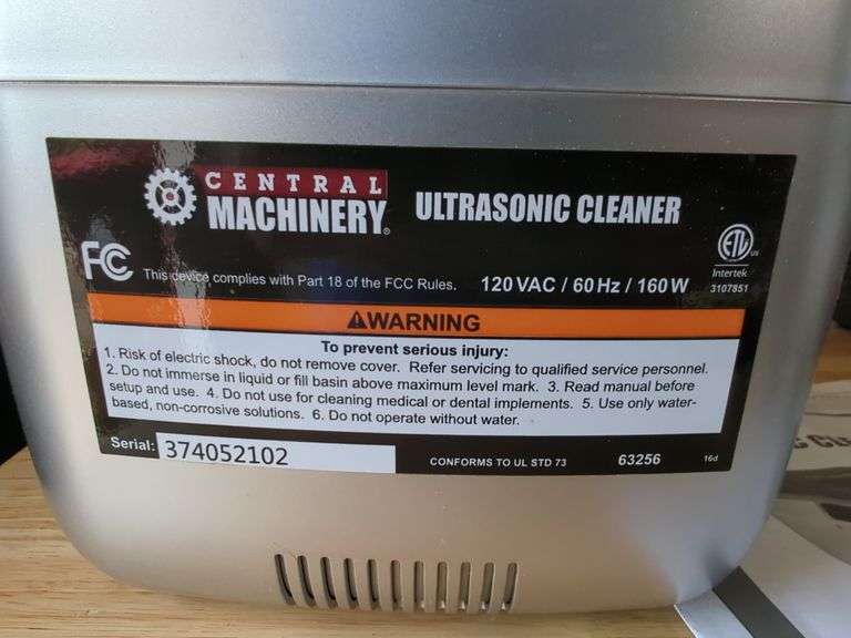 Central Machinery 2.5 Liter Ultrasonic Cleaner
