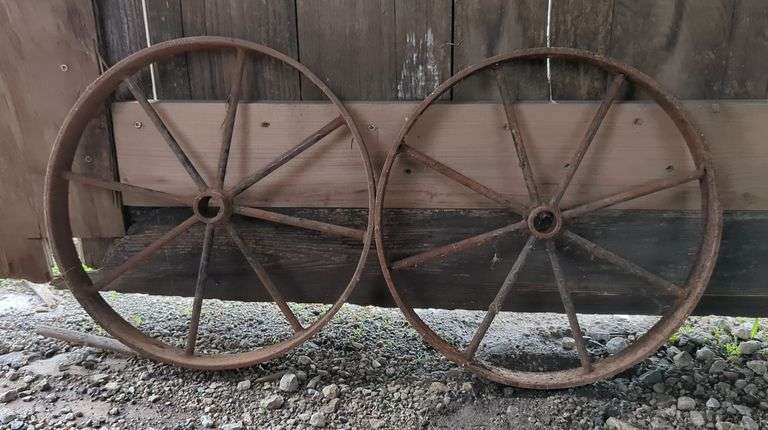 Rustic Metal Wheels, Qty 2