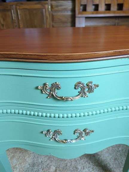 Drexel Two-Drawer Painted Side Table