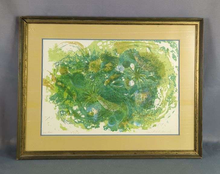 Nan Street Fowler (American, 1927-2005) 'Tidepool # 6 Of 20', Print Of Watercolor, Signed And Numbered 6/69, Framed And Matted Under Glass, 19.5" X 25.5"