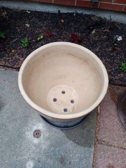 Glazed Ceramic Planter, 14" x 17"