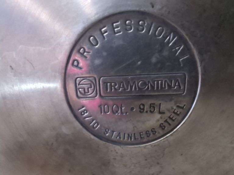 Tramontina Professional Stainless Steel 10 Qt Stock Pot with Steamer Basket
