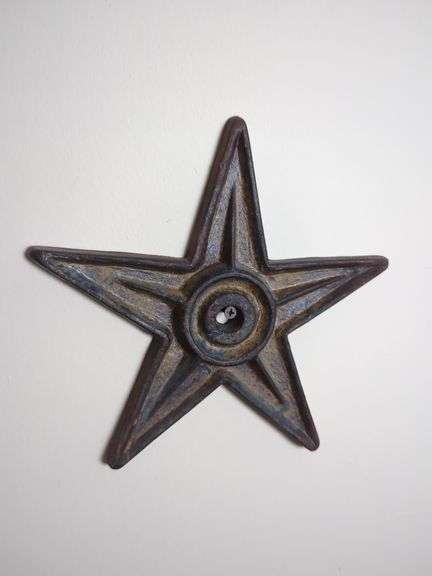 Abstract Painting, Prints, Wooden Spatula And Metal Star, Qty 5