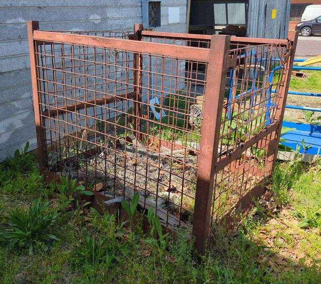 Heavy Duty Metal Wire Cage Bin