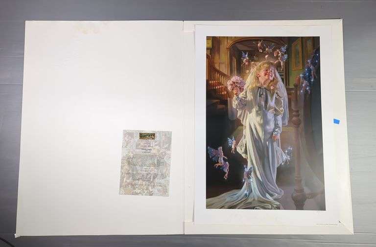 Bob Byerley (American 1941-2019) 'A Study In White', Limited Edition Lithograph Of Oil Painting, Signed And Numbered 256/950, With Certificate Of Limitation & Authenticity, 34.25" X 24", Some Water Damage