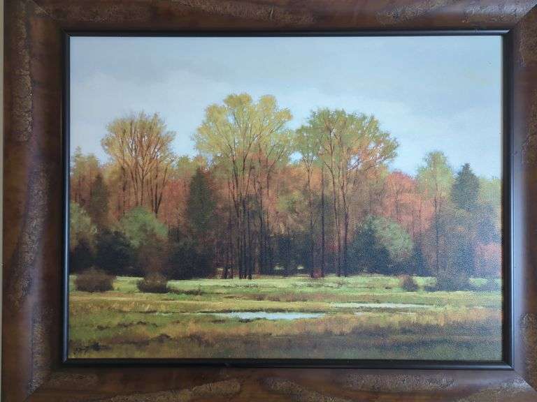 Autumn Landscape Framed And Signed Print, 33" x 41"