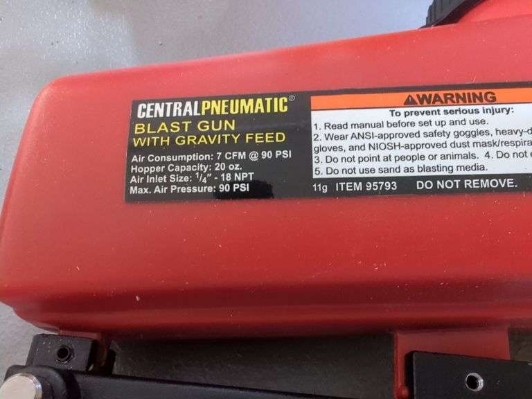 Central Pneumatic Blast Gun with Gravity Feed
