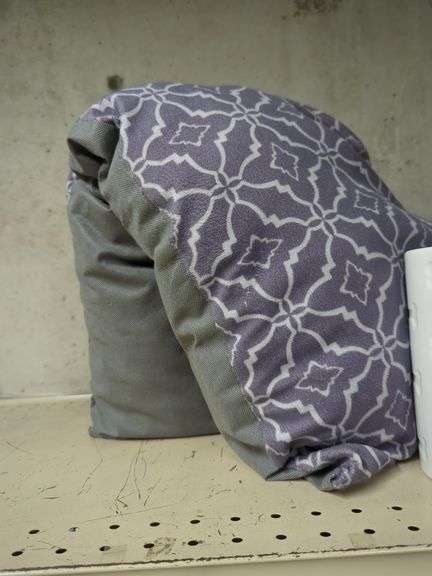 Pet Supplies Including Food Container, Cooling Bowl, Bone-Themed Container, and Patterned Pet Pillow