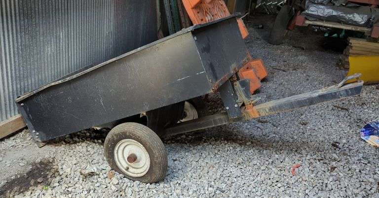 Towable Metal Utility Dump Cart