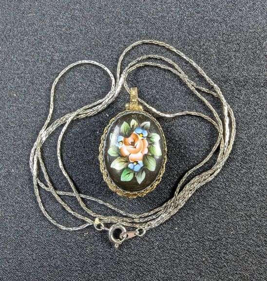 Floral Necklace and Earring Set