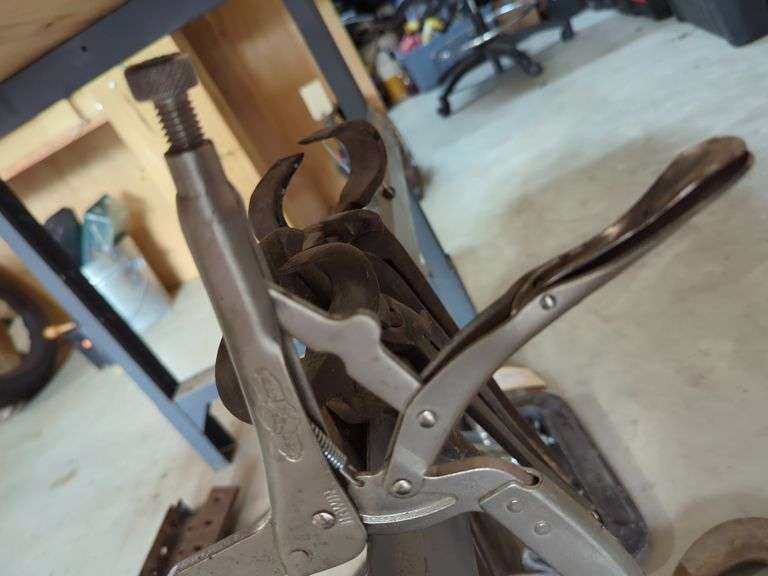 Farrier's Hoof Nippers, And C-Clamp Vise Grips