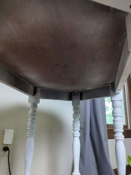 Painted Side Table with Spindle Legs