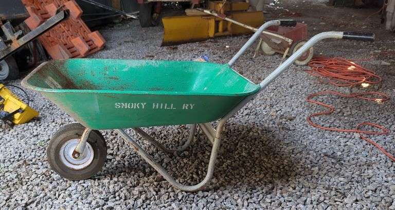 Wheelbarrow With Single Hard Tire