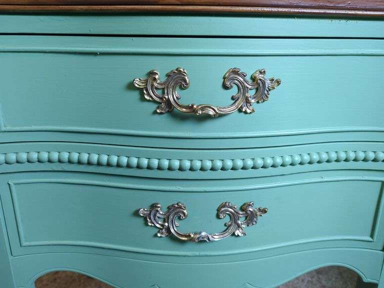 Drexel Two-Drawer Painted Side Table