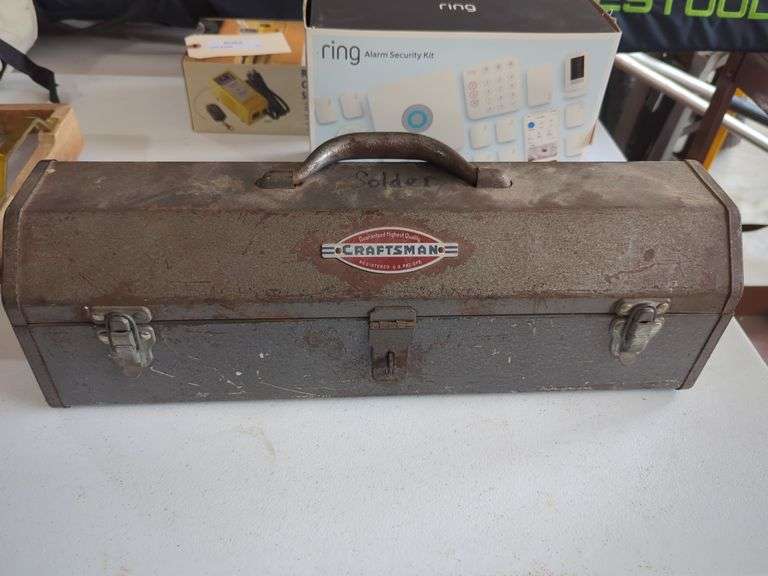 Craftsman Metal Tool Box with Soldering Guns, Pencil Torch, Wire, And More