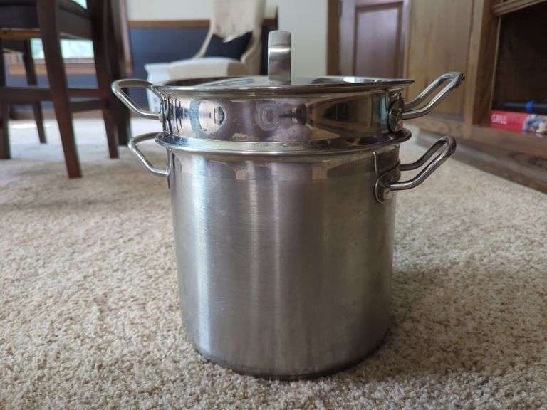 Tramontina Professional Stainless Steel 10 Qt Stock Pot with Steamer Basket