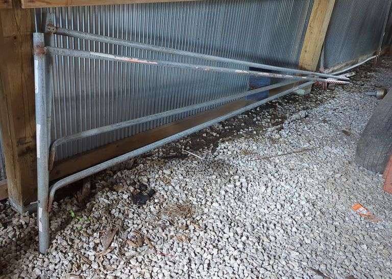 Steel Barrier Swing Gates, Qty 2