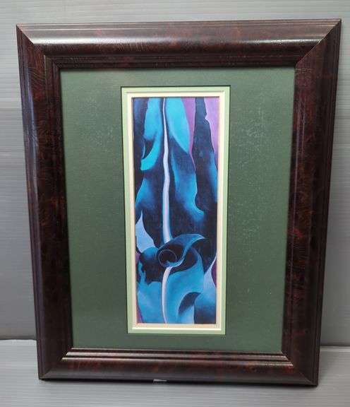 American Modern Print Believed To Be Georgia O'Keefe 'Corn Series', Framed With Triple Matte, 17.5" x14.5"