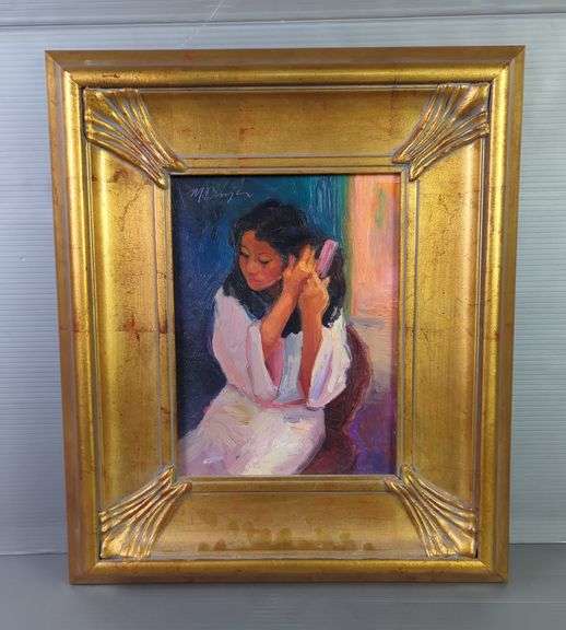 Michael Bingham (American), Original Oil On Canvas, Signed, Framed, Includes Artist Biography On The Back, 21" X 18"