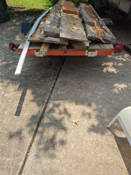 Single Axle 12' x 5' Flat Bed Utility Trailer, Contents Not Included, Friday Pick Up Only, No Title