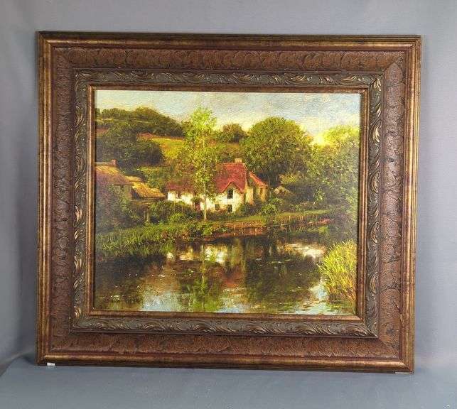 Donny Finley (American, 1951- ) 'House By The River', Limited Edition Artist Proof Giclee Print, Signed And Numbered 48/80, Framed, With COA, 33.5" X 29.5"
