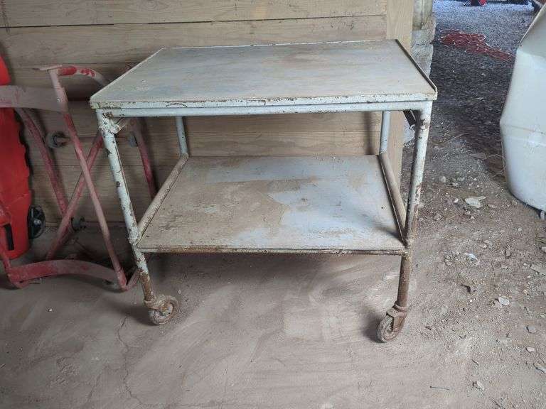 Metal Utility Cart with Wheels