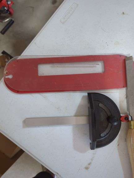 Woodworking Tool Lot: Chisels, Push Block, Miter Gauge & More