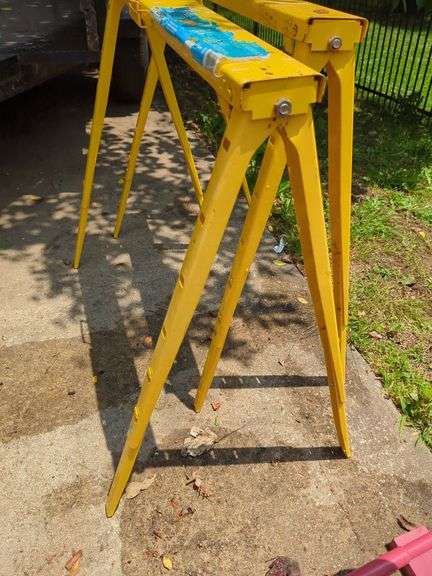 Foldable Adjustable Height Saw Horses, Qty 2
