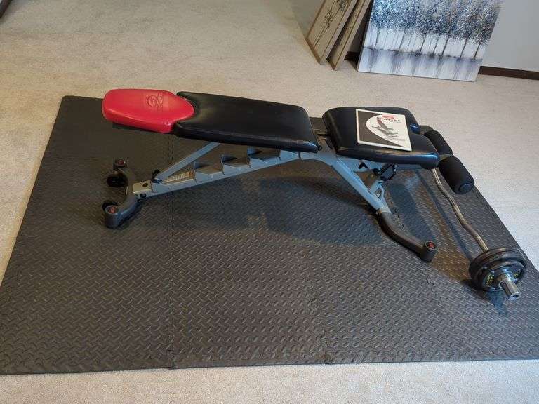 Bowflex SelectTech 5.1 Adjustable Weight Bench with Barbell and Weights,Bidder Responsible For Proper Disassembly and Removal