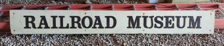 Wood Hand Crafted Railroad Museum Sign