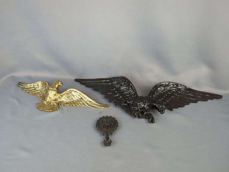 Cast Metal Eagle And Decorative Trivet