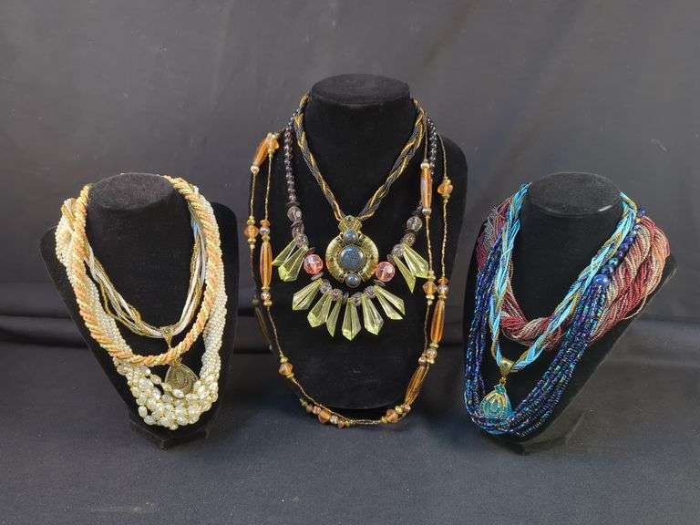 Group of Nine Costume Necklaces