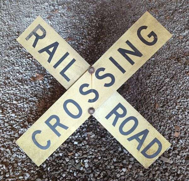 Railroad Crossing Sign, Approx 48" x 48"