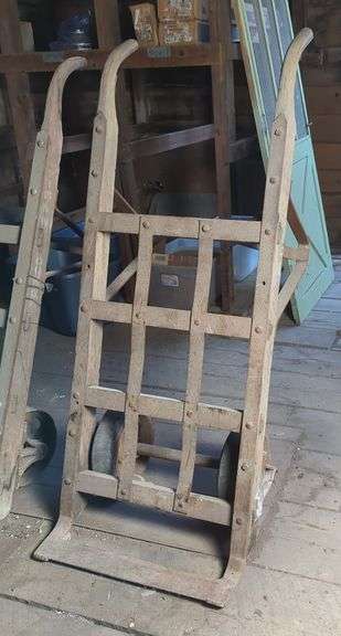 Industrial Railroad Wood With Cast Iron Hand Truck/Dolly