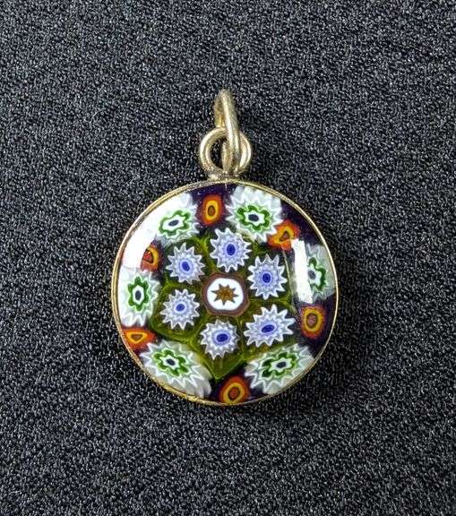 Millefiori Style Bead Necklace, Earrings, and Pendants Set