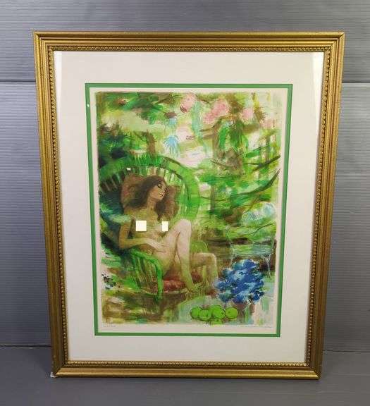 Harrison Rucker (American, 1930-2020) Untitled Lithograph Of Pastel On Paper, Signed And Numbered 273/400, Framed And Matted, COA Sticker On Back, 25" X 20.5", Mature Audience See Additional Photos