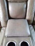 Powered 2-Seat Leather Home Theater Recliner with Console