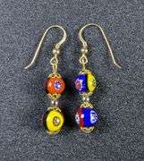 Millefiori Style Bead Necklace, Earrings, and Pendants Set
