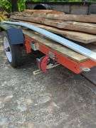 Single Axle 12' x 5' Flat Bed Utility Trailer, Contents Not Included, Friday Pick Up Only, No Title