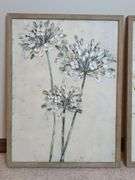 Framed Floral and Tree Prints, Qty 2