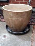 Glazed Ceramic Planter, 14" x 17"