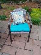 Outdoor Patio Set with Four Chairs, Including Cushions