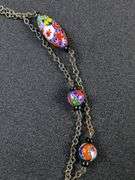 Millefiori Style Bead Necklace, Earrings, and Pendants Set