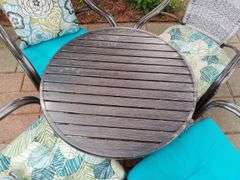 Outdoor Patio Set with Four Chairs, Including Cushions
