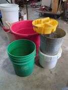 Buckets, Various Sizes, Qty 5