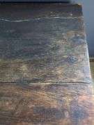 Antique Farm House Distressed Console Table with Drawers and Lower Slat Shelf